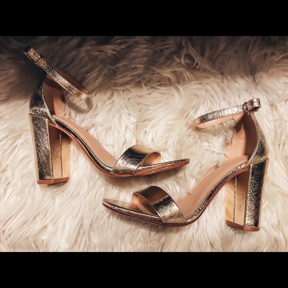 Gold Strappy Heels